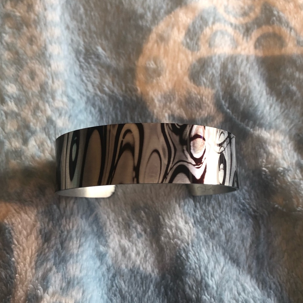 Serendipity Print Aluminum Cuff